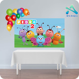 Banner Fondo Candy Bar Cumpleaños Futbol Bichi Kids 150x90