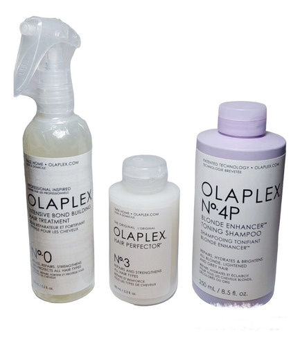 Tratamiento Olaplex Paso 0 Paso 3 Y Shampoo Matizador 4p 