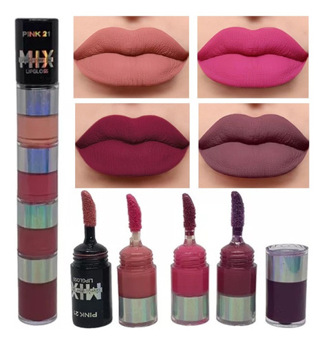 Labial Liquido Mate 4 En 1 Ultra Fijacion 