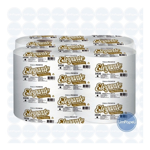 4 Rollos Bobina De Papel Tissue X 200 Metros Elegante 1026