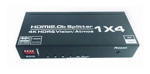 Splitter Hdmi 2.0 - 4 Bocas Activo 3d/4k Real 60hz