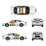 Vlipoeasn 2pcs Rainbow Pride Parade Decorations, Usa America