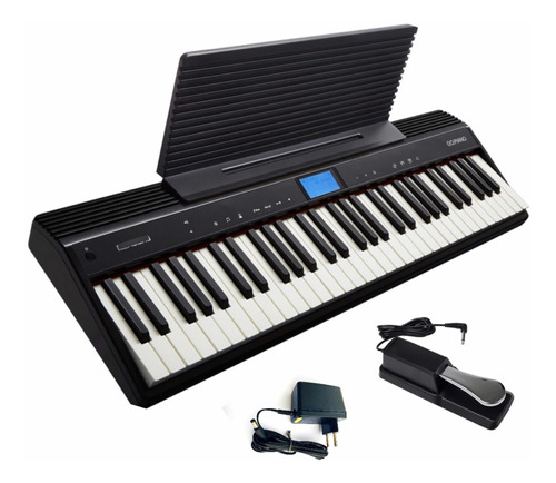 Piano Digital Roland Go61p + Fonte + Pedal + Porta Partitura