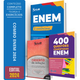 Kit Apostila Enem + Caderno De Testes + Caderno De Redção