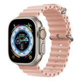 Pulseira Oceano Para Apple Watch Ultra 49mm Cor Rosa-claro