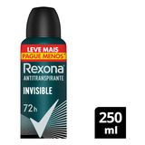 Desodorante Antitranspirante Masc Rexona Invisible 72h 250ml
