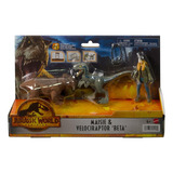 Jurassic World Maisie + Velociraptor Beta + Lystrosaurus