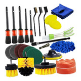 Escovas De Limpeza Automotiva Auto Conjunto De 26pcs,