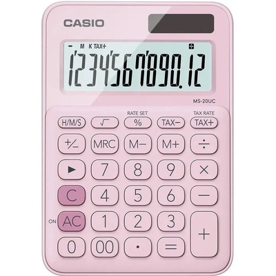 Calculadora De Escritorio Casio My Style Ms-20uc 12 Dígitos Color Rosa | Envío gratis