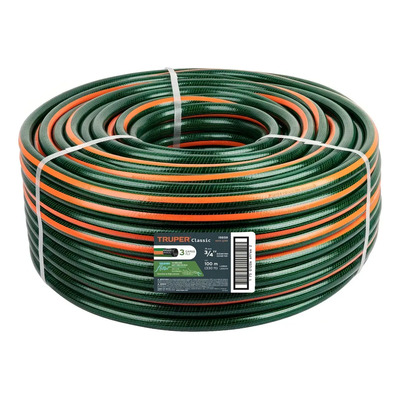 Manguera Reforzada 3/4'' Truper 19859 Color Verde Y Naranja