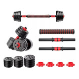 Set De Mancuernas 20 Kg Barra Armable Ajustable