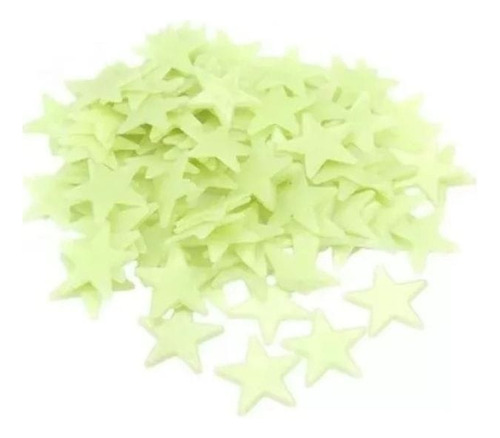 Pegatina Fluorescente De Pared Con Estrellas En 3d Que Brill