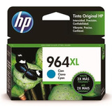 Cartucho De Tinta Hp 964xl Cian Original 3ja54al