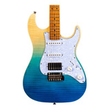 Guitarra Eléctrica Jet Guitars Js450 Hss Azul Transparente
