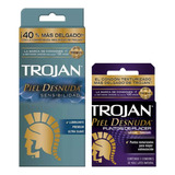 9 Condones Trojan Piel Desnuda + 3 Condones Puntos De Placer