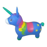 Pony Unicornio Saltarina De Goma Con Luces Y Sonido Colores
