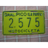Patente Original Antigua De Motocicleta General Pico La Pamp