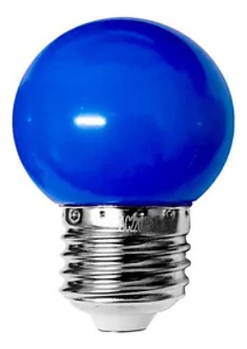 Lámpara Gota Led Azul 2w E27 Guirnalda Deco Color Pack X 10