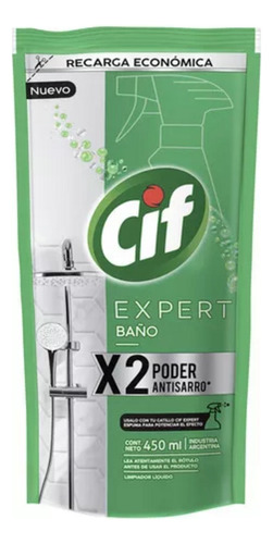 Limpiador Para Baño Cif Expert 450 Ml Doypack