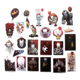 Set 24 Stickers Calcomanias Eso It El Payaso Diabolico Terro