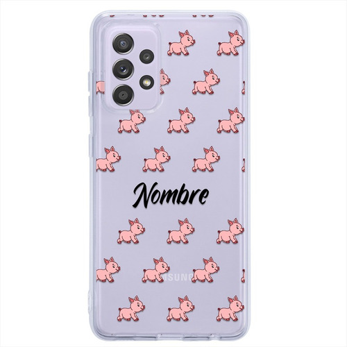 Funda Para Samsung Galaxy Cerditos Personalizada Nombre