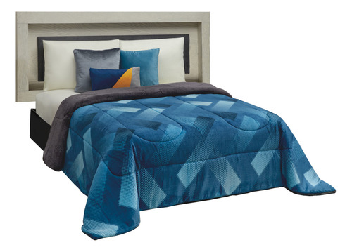 Cobertor Con Borrega  King Size Azul Térmico Citrino