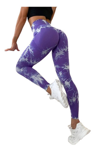 Leggings Deportivos Mujer Para Yoga, Tie-dye Gym Premium