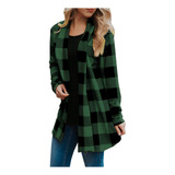 Ofertas Especiais O Women Coat Fashion, Camiseta Solta, Xadr