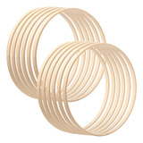 12pcs Aros De Madera De Bambú Anillos De Macramé 25cm 30cm