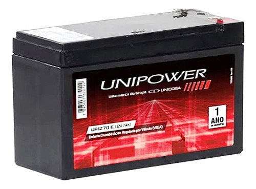 Bateria Selada 12v 7ah Unipower Up1270 E - Para Nobreak