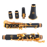 Clarinete 17 Chaves Douradas Bb + Acessórios Oferta Ccb