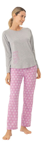 Pijama Mujer Pantalon Recto Dots Woman Promesse Wo15123