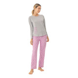Pijama Mujer Pantalon Recto Dots Woman Promesse Wo15123