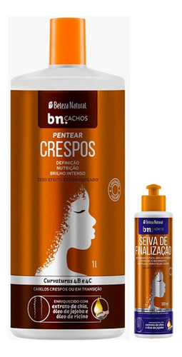 Creme Pentear Beleza Natural 1l Cachos Crespos Seiva Finaliz