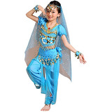 Niños Indian Belly Dance Girl Disfraz Sets De Rendimie...