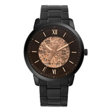 Reloj Fossil Me3183 Automático Hombre Pulso Negro En Acero