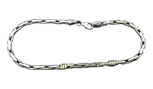 Pulsera De Plata 925 Y Oro , 11.7 Gramos 