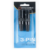 Conector Xlr 3 Pin Set Macho Y Hembra Negro