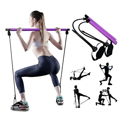 Barra Pilates Profesional Bandas Elasticas Palo Yoga Fitness Color Mixto | MercadoLibre