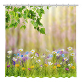 Aibiin 72x72 In Spring Grass Floral Juego De Cortinas De Duc