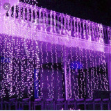 Promocion Lluvia Led Rosada Y Morada 3x60