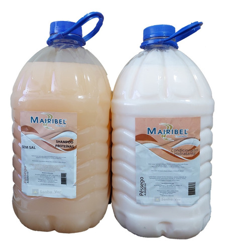 Shampoo Profissional Pêssego + Condicionador Galão Mairibel 