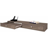 Repisa Flotante Doble Cajón Rustic Oak Roble Envío Gratis