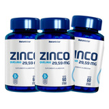 180 Capsulas 500mg Zinco Quelado Suplemento Naturais Zn Full