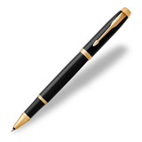 Lapicera Rollerball Parker Im Negro Con Dorado Apta Grabado