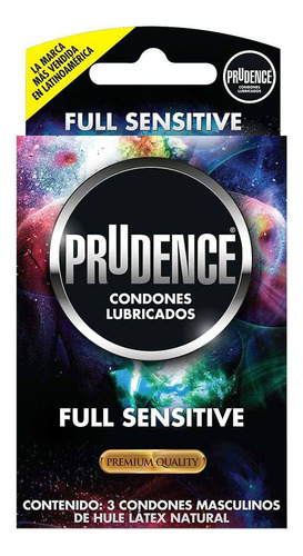 Prudence Full Sensitive Con 3 Condones Masculinos De Hule Lá