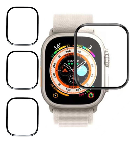 3x Película Protetora Compatível Com Apple Watch 7 8 Ultra
