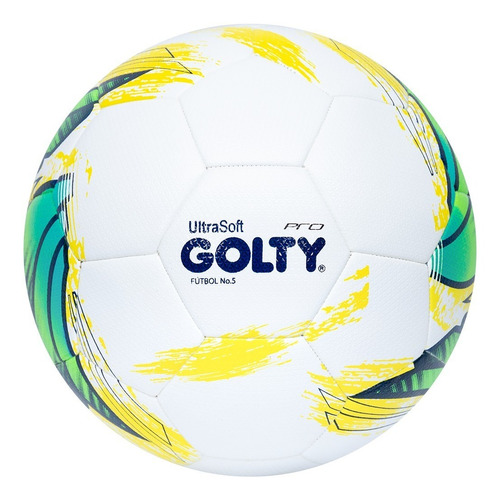 Balon De Futbol Pro Golty Ultrasoft No. 5 Color Blanco