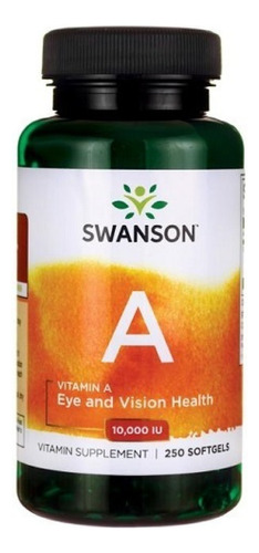 Swanson Vitamina A  3000mcg, 250 Caps Para Ojos Y Piel Sabor N/a