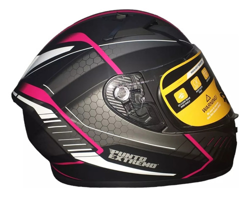 Casco Integral Punto Extremo Fast 978 Rosa Mujer Chica Rpm